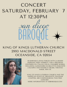 San Diego Baroque flier